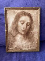 Prachtige prent van Jezus Salvatore (Leonardo da Vinci), Verzamelen, Ophalen of Verzenden, Gebruikt, Kaart of Prent, Christendom | Katholiek