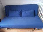 Ikea slaapbank 2p, Ophalen, Gebruikt, Blauw, Tweepersoons