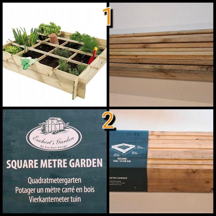Verschillende Moestuin Kweekbak Hout + Kunststof Nieuw, Tuin en Terras, Kweekspullen, Nieuw, Kweekbak, Ophalen of Verzenden