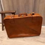 Vintage Bruine Koffer, Ophalen, Gebruikt, 50 tot 60 cm, Leer