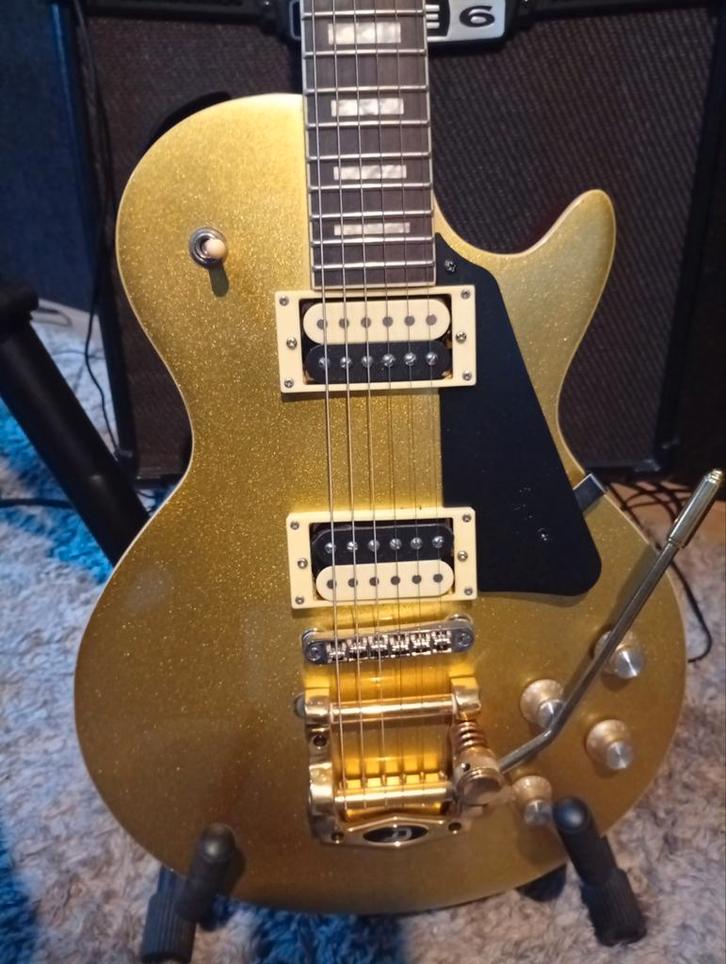 STAGG SEL-STD GOLD, Muziek en Instrumenten, Snaarinstrumenten | Gitaren | Elektrisch, Nieuw, Solid body, Overige merken, Ophalen