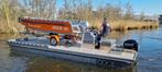 Dock Steel 800 werkboot ponton 8m x 3m, Watersport en Boten, Ophalen, Gebruikt, Aluminium, 30 tot 50 pk