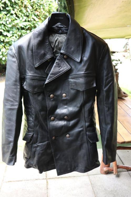 Politiejas, leren jas, Verzamelen, Militaria | Algemeen, Landmacht, Kleding of Schoenen, Nederland, Ophalen of Verzenden