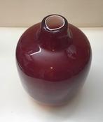 Mooie rode glazen vaas, Ophalen of Verzenden, Minder dan 50 cm, Rood, Glas