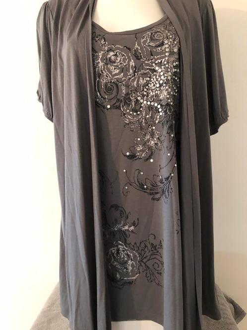 Monari vestje maat 44, Kleding | Dames, Grote Maten, Zo goed als nieuw, Trui of Vest, Grijs, Verzenden