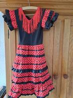 Spaanse flamingo jurk 7 - 8 jaar, Kleding | Dames, Carnavalskleding en Feestkleding, Ophalen of Verzenden, Zo goed als nieuw, Maat 34 (XS) of kleiner