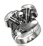 Motorblok model Harley Davidson Early Shovel RVS ring mt 11, 20 of groter, Nieuw, Dame of Heer, Zilver