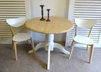 Prachtige witte landelijke ronde eettafel 94 cm, Ophalen, 50 tot 100 cm, 50 tot 100 cm, Zo goed als nieuw