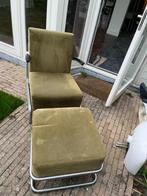 Gispen 405 fauteuil groen + 443 hocker set - nwprijs 2.800,-, Huis en Inrichting, Fauteuils, Gebruikt, Metaal, 75 tot 100 cm, 50 tot 75 cm