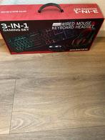 Gaming Toetsenbord, Muis & Headset - Complete Set!, Ophalen, Gaming toetsenbord, Nieuw, Qwerty
