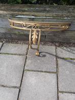 Smeedijzeren consol met glasplaat in zeer goede staat, Huis en Inrichting, Tafels | Sidetables, 50 tot 100 cm, Ophalen of Verzenden