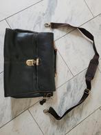 Stevige aktetas echt leer, met draagriem, Sieraden, Tassen en Uiterlijk, Tassen | Schoudertassen, Overige merken, Bruin, Nieuw