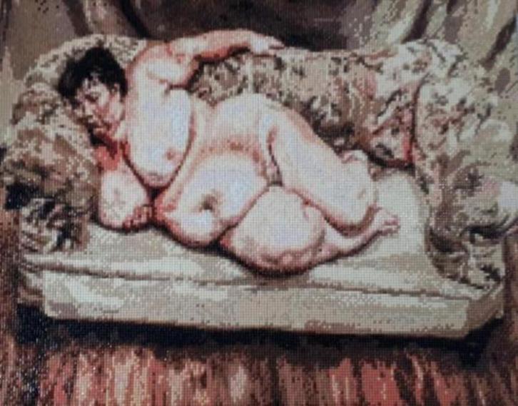 Diamondpaintingschilderij "Benefits Supervisor Sleeping", Hobby en Vrije tijd, Overige Hobby en Vrije tijd, Ophalen of Verzenden