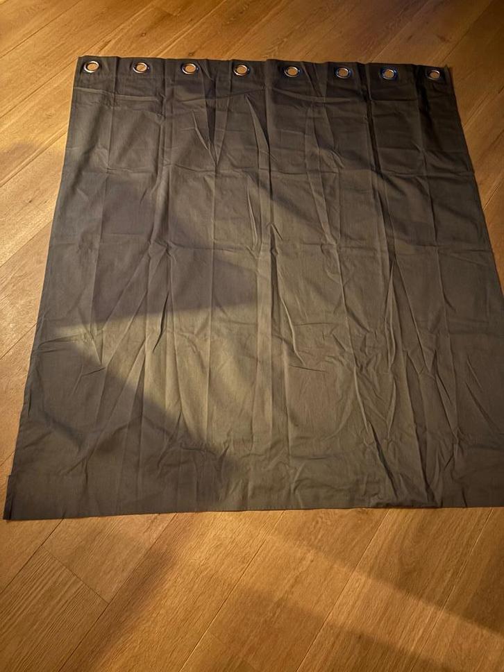 Overgordijnen antraciet, 2 stuks, Huis en Inrichting, Stoffering | Gordijnen en Lamellen, Zo goed als nieuw, 150 tot 200 cm, 100 tot 150 cm