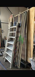 Gebruikte aluminium rolsteiger van 8,35 meter, Doe-het-zelf en Verbouw, Steigers, Ophalen, Zo goed als nieuw, Rolsteiger of Kamersteiger