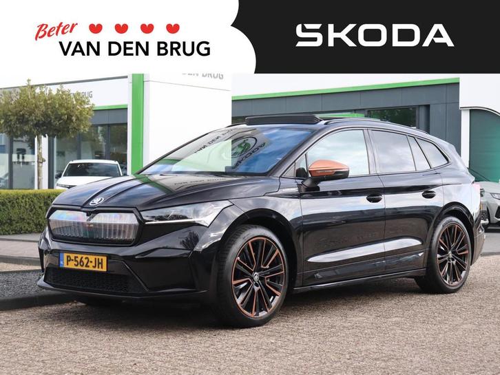 Skoda Enyaq iV 80 Founders Edition Black | SoH 90% | Warmtep, Auto's, Skoda, Bedrijf, Te koop, Enyaq, 360° camera, ABS, Achteruitrijcamera