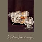 Val Saint Lambert Cognac Glazen - Set van 6 - Mid-Century, Ophalen of Verzenden