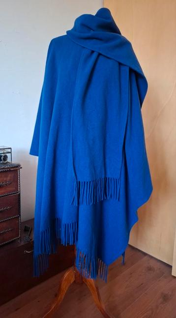 Vintage kobaal blauwe winterse cape jas one size  beschikbaar voor biedingen