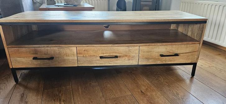 TV Meubel Mango Hout - Stijlvol & Robuust, Huis en Inrichting, Kasten | Televisiemeubels, Zo goed als nieuw, Minder dan 100 cm