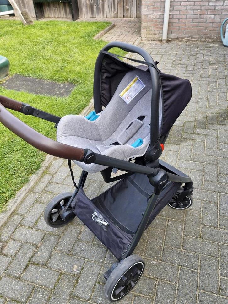 3 in 1 kinderwagen grijs/bruin - incl. accessoires, Kinderen en Baby's, Kinderwagens en Combinaties, Gebruikt, Combiwagen, Overige merken