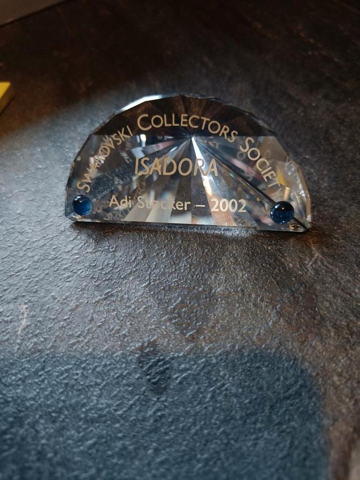 Swarovski plaquette Isadora, Verzamelen, Swarovski, Zo goed als nieuw, Figuurtje, Ophalen of Verzenden
