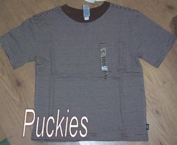 Bruin gestreept GAP t-shirt maat 104/110 *NIEUW* (6485) a beschikbaar voor biedingen