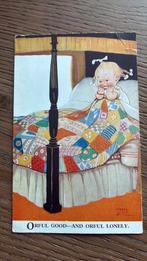 Kinderkaart. Huilend meisje in bed. Mabel Lucie ATTWELL, Ophalen of Verzenden, Gelopen, Feest(dag)