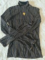 Zwarte glitter top met lange mouwen van Reinders, Maat 38/40 (M), Zwart, Ophalen of Verzenden, Zo goed als nieuw