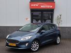 Ford Fiesta 1.0 EcoBoost Titanium navi LM 4-deurs, Auto's, Gebruikt, Euro 6, Blauw, 100 pk