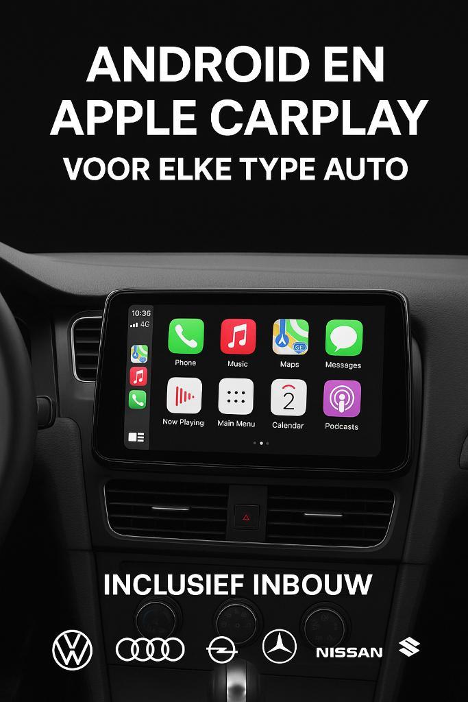 🚘 Android Auto & Apple CarPlay - elke auto! - Incl. montage, Auto diversen, Autoradio's, Gebruikt, Ophalen