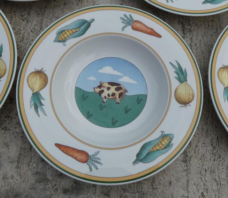 Nieuw Villeroy & Boch à La Ferme Les Animaux 5 Diepe borden, Huis en Inrichting, Keuken | Servies, Nieuw, Bord(en), Wedgwood, Aardewerk