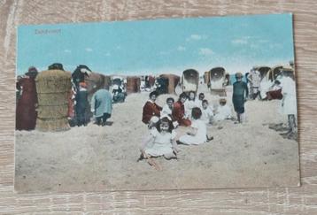 Antieke kleuren ansichtkaart Zandvoort. Noord-Holland
1920.
 beschikbaar voor biedingen