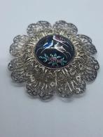 Zilveren Broche met Chinese Vogels, Sieraden, Tassen en Uiterlijk, Broches, Ophalen of Verzenden, Zilver, Zilver