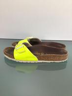 GRATIS VERZENDEN | BIRKENSTOCK fluor gele slippers 36, Slippers, Verzenden, Geel, Zo goed als nieuw