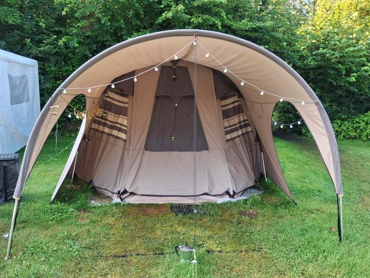 Tunneltent met luifel, Redwood Aspen 320, 4 persoons, Caravans en Kamperen, Tenten, tot en met 4, Gebruikt, Ophalen