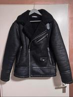 Teddy gevoerde leren jas ZARA, Maat 52/54 (L), Zara, Zwart, Ophalen of Verzenden