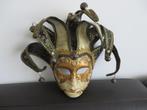 Carnavals masker, Italiaans, stad Venetie, nar, belletjes, Antiek en Kunst, Ophalen of Verzenden