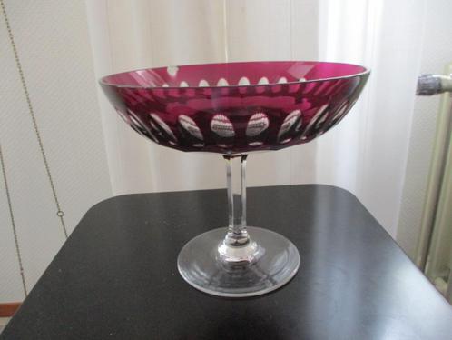 Val Saint Lambert zware antieke paarse schaal, Antiek en Kunst, Antiek | Glas en Kristal, Ophalen