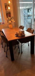 Lichteiken eetkamer tafel., Huis en Inrichting, Tafels | Eettafels, Ophalen, Gebruikt, Eikenhout, 50 tot 100 cm