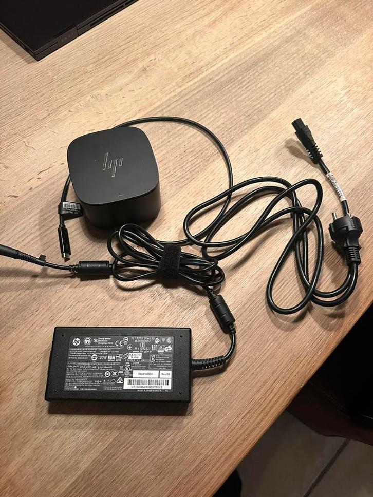 HP Thunderbolt Docking station G2 met 120w adapter, Computers en Software, Laptop-opladers, Zo goed als nieuw, Ophalen of Verzenden