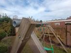oerdegelijke schommel met speelhuisje., Kinderen en Baby's, Speelgoed | Buiten | Speeltoestellen, Ophalen, Gebruikt, Glijbaan