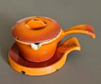 Vintage Boterwarmer met Onderzetter & Deksel, Ophalen of Verzenden