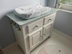 Antieke Commode, Wit met Groen, Kinderen en Baby's, Kinderkamer | Commodes en Kasten, Ophalen, Gebruikt, 50 tot 70 cm, 75 tot 100 cm