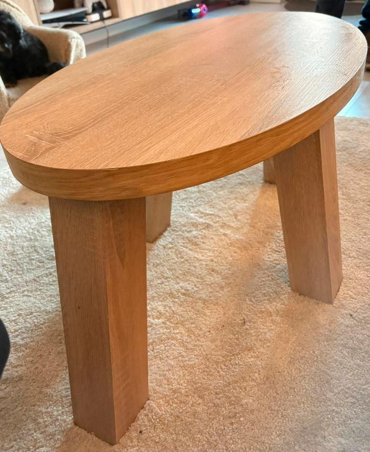 Salontafel te koop, Huis en Inrichting, Tafels | Salontafels, Gebruikt, Minder dan 50 cm, 50 tot 100 cm, 50 tot 100 cm, Ovaal