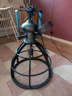 Industriële hanglamp - Kooilamp zwart vergrijsd staal, Ophalen, Zo goed als nieuw, Industrieel, Metaal