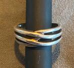 Zilveren ring deels gevlochten Afmeting: 16,5 mm, Ophalen of Verzenden, Dame, Zilver, Kleiner dan 17