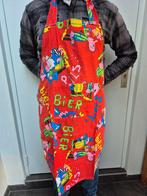 Rode carnavalsschort + opdruk bier pint enz. schort carnaval, Maat 52/54 (L), Carnaval, Ophalen of Verzenden, Kleding