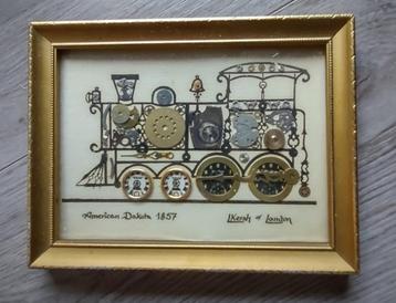 Klein Schilderijtje/ Kunst gemaakt van oude horloges beschikbaar voor biedingen