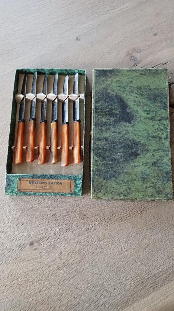 Vintage Messen Set in Doos, Antiek en Kunst, Antiek | Bestek, Ophalen of Verzenden
