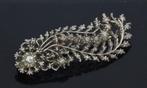 Veer broche antiek zilver 7 roos diamanten vintage dames, Ophalen of Verzenden, Zilver, Broche, Met edelsteen